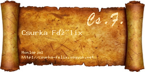Csurka Félix névjegykártya